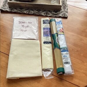 Cross stitch/ Aida Fabric bundle in White and Cream